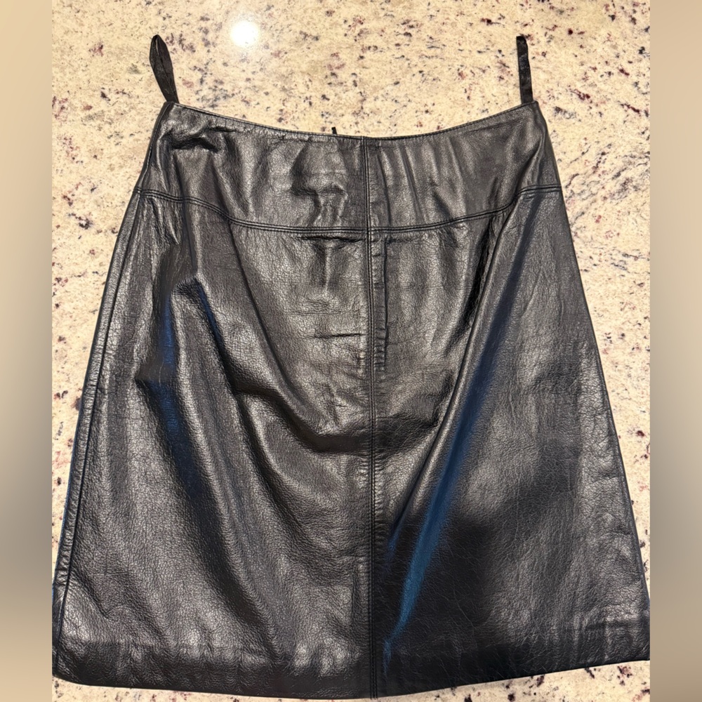 Gant Black Leather Mini Skirt